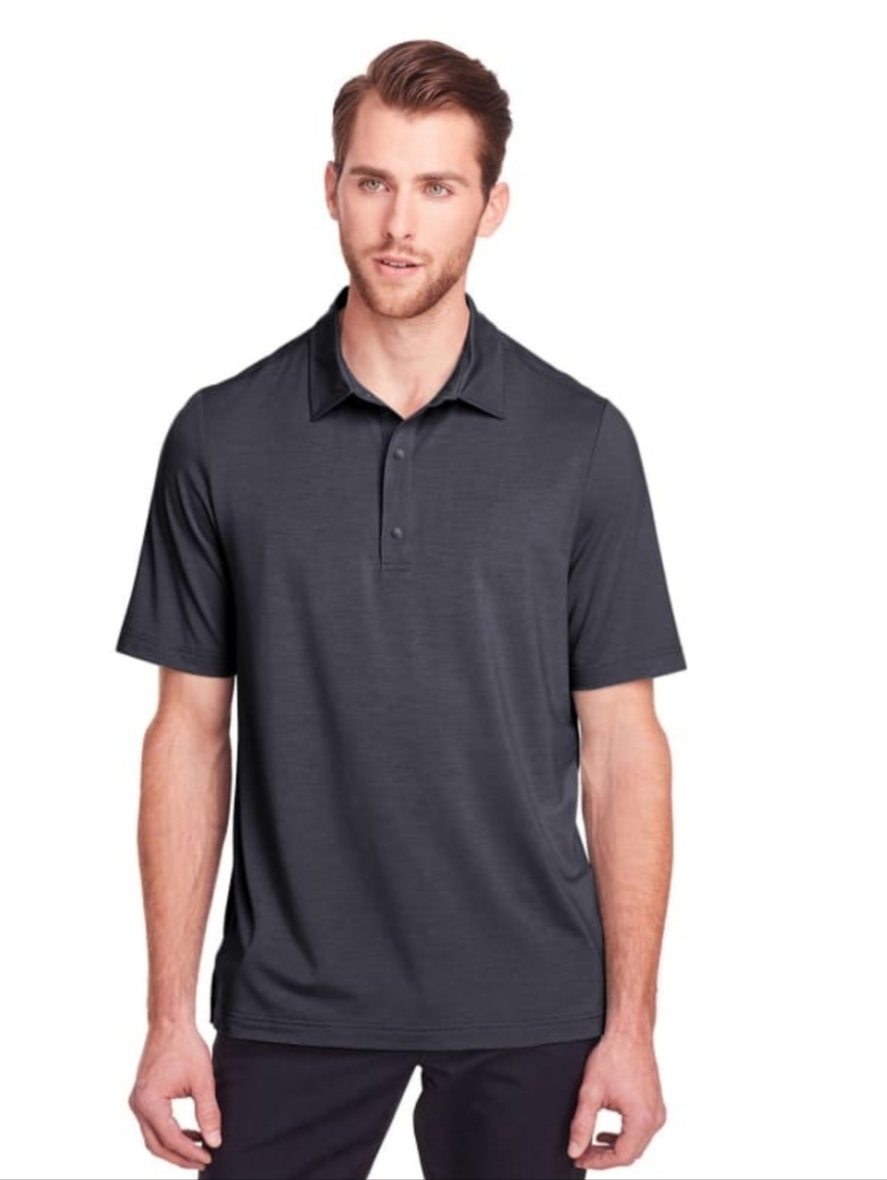 Gerry‎  Men's Medium Heathered  Charcoal Short-Sleeve Polo
